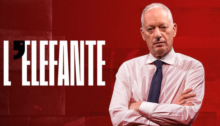 Logo del programma L’Elefante di Peter Gomez su Rai 3